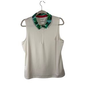 Tommy Bahama Active Sleeveless Polo Golf Preppy Pickleball Tennis Womens Size XL